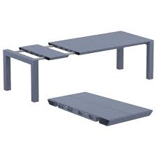 The addition of a patio table or a picnic bench can elevate your backyard to a warm and inviting area perfect for hosting all your outdoor gatherings. Compamia Vegas 86 Extendable Patio Dining Table In Dark Gray Isp774 Dgr