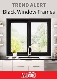 Striking Black Windows Are The New Trend For Kitchens The Sleek Black Frame Look Complements Kitchen Window Design Black Windows Exterior Black Window Frames