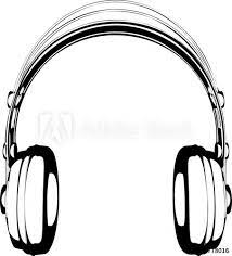 Headphones Vector Illustration On White Background Style Digital Electric Mobile Earphones Dj Sound Listen Mus Vector Vector Illustration Stock Vector