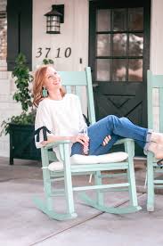 The paint sprayer makes painting rocking chair spindles so much easier and faster. Top Phoenix Life And Style Blogger Love And Specs