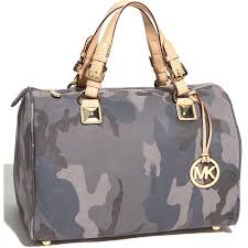 Michael Michael Kors Grayson Camouflage Satchel Camo Navy One Size Found On Polyvore Featuring Handbags Michael Kors Michael Kors Tote Bags Camouflage Purses