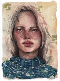 Blue Sweater Art Print