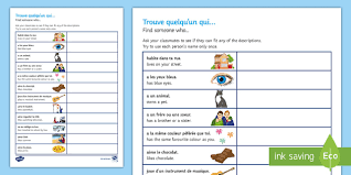The prompts typically spark interesting conversations. Transition Mfl French Find Someone Who Worksheet Worksheet