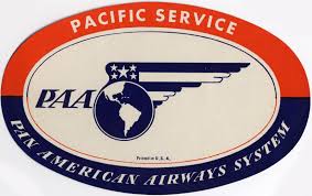 Luggage Label Pan American Airways Pacific Service Luggage Labels Pan American Pan American Airlines