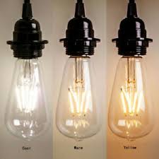 Vintage Retro Edison E27 2w 8w Screw Led Filament Light Bulb St64 Globe Lamp Ebay