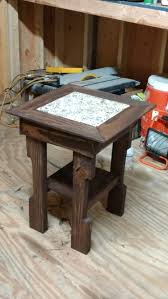 Granite Tile Center Pallet End Table Pallet Patio Furniture Diy Patio Dining Furniture Patio Decor