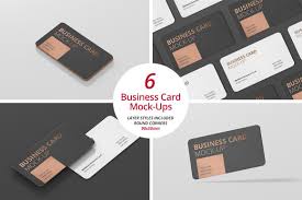 Download Business Card Mockup Round Corner Creative Photoshop Templates Creative Market