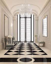 10 Dreamy Interiors With Black And White Checkered Floor Lobby Design Floor Design Home