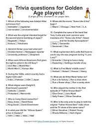 A lot of individuals admittedly had a hard t. Trivia Questions And Answers Printable Trivia Questions And Answers For Senior Citizens
