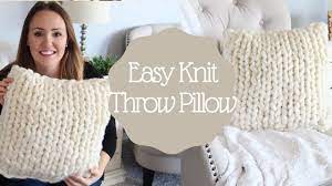 This easy knitting project is great to perk up old cushions or even to make as a diy gift. How To Make Chunky Knit Pillow Diy Chunky Knit Throw Pillow Youtube