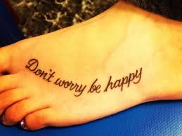 Here is a small ship tattoo design on the foot of this man. 50 Wonderful Wording Tattoos On Foot