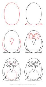 As you can see you will first begin by drawing out the spear shaped beak of the penguin like so. How To Draw A Penguin