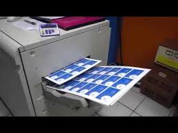Most business cards are printed on 80 lb cover weight cardstock (215 grams per square meter), while some businesses prefer more durable paper up to 110 lb (200 gsm). Business Card Production Alfox Printing Services Youtube
