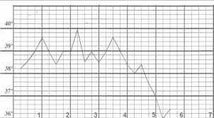 a typical temperature chart during a fever attack