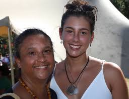 The Commonwealth baton arrives at Point Lookout, North Stradbroke Island