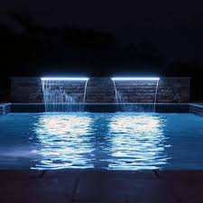 Top 60 Best Pool Waterfall Ideas Cascading Water Features Pool Waterfall Swimming Pool Lights Swimming Pool Waterfall