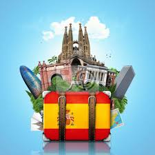 Im südosten spaniens befindet sich die hafenstadt alicante. Spanien Madrid Und Barcelona Sehenswurdigkeiten Reise Koffer Wandsticker Madrid Koffer Barcelona Myloview De
