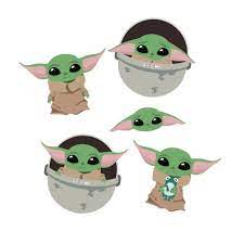 These Baby Yoda Stickers Will Make Your Planner Even More Adorable Yoda Sticker Cute Cartoon Drawings Yoda Wallpaper