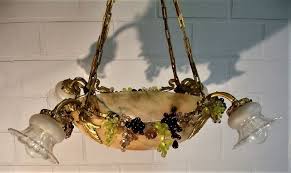 Our alabaster pendant lights, alabaster chandeliers & alabaster wall lights are made with real european alabaster quarried in spain. Art Deco Alabaster Bowl Ceiling Lamp With Bronze Fittings Catawiki