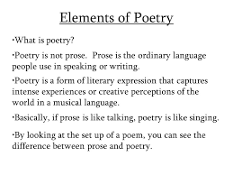 The Major Differences Between Poems And Prose Ppt Video Online Download