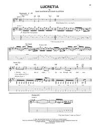 Lucretia megadeth tab