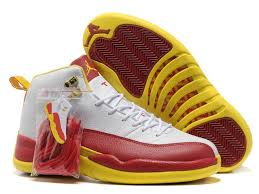 Jordan Retro 12 Black Red And White Jordan 12 White Yellow Red Basketball Shoes Air Jordans Air Jordans Retro Jordan Shoes For Sale