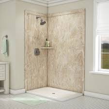 This bathtub wall kit has a cleanable white finish with a. Flexstone Elegance 48 W X 36 D X 80 H Shower Wall Surround 2 Piece At Menards