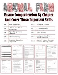 Animal Farm By Chapter By Skill Animal Farm George Orwell Farm Animals Complex Sentences Worksheets