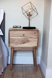Solid Acacia Wood Bedside Table Rockett St George Bedside Table Contemporary Wood Bedside Table Side Table Wood