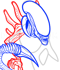 How To Draw An Alien From Alien Vs Predator, Avp, Step By Step, Drawing  Guide, By Dawn - Dragoart