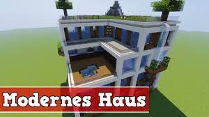 Wie Baut Man Ein Modernes Haus In Minecraft Minecraft Modernes Haus Bauen Deutsch Youtube