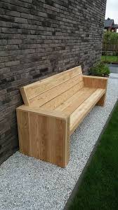 Bench Made Of Larch Wood Rustic Patio Furniture Outdoor Furniture Plans Diy Patio Furniture