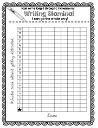 writing reading stamina chart