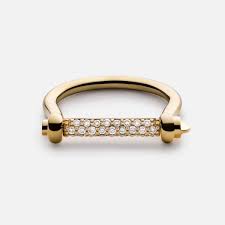 Thin Screw Cuff Diamond Ring 14k Gold X2f Pave Fine Collection Miansai Fine Jewelry Designers Gold Rings Stackable Screw Cuff