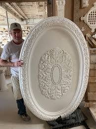 2 Sizes 72 X 48 47 1 4 X 31 5 8 Plaster Oval Medallion French Ceiling Medallions Ceiling Decor Interior Design Paint