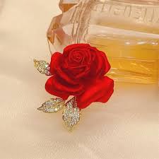 Generic Spille con fiori per vestiti, spilla con fiori | Spilla Fiore Rosso  Spilla Rosa Moda Lucida - Accessorio di abbigliamento di lusso in lega di  ...