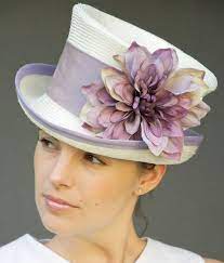 Cream Straw Victorian English Riding Hat Wedding Derby Lavender Trim Riding Hats English Hats Beautiful Hats