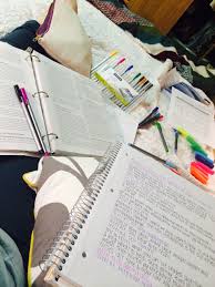 Charliestudies Shouldn T Be Studying On My Bed But I M Doing Intro Psych Prep So I Figured I Could Spare Myse Study Organization Study Hard School Study Tips