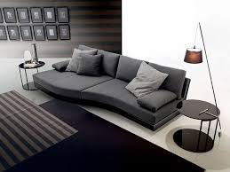 Modern Gray Sofa Black Carpet White Flooring Side Tables Floor Lamp Modern Couches Living Room Gray Sofa Luxury Sofa