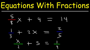 How To Solve Linear Equations With Fractions Youtube