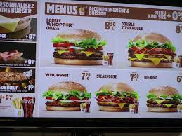 Single 60g — double 120g — triple 180g frisches rindfleisch, tomate, eisbergsalat, zwiebeln. Burger King Aus Neuilly Sur Seine Speisekarte