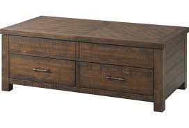 By now you will be starting to experience the consequences of using construction lumber. Elements International Jax Rustic Coffee Table With Lift Top And 2 Drawers Lindy S Furniture Company Cocktail Coffee Tables
