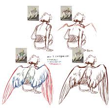 Bats' fingers are very long, they also start directly on the wrist. Art Blorg How Do You Draw Relaxed Folded Wings I Don T