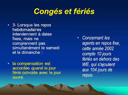 Ce jour férié ne donne pas droit à un jour de repos supplémentaire ; Federation Les Conges Annuels A L Hopital Ppt Video Online Telecharger