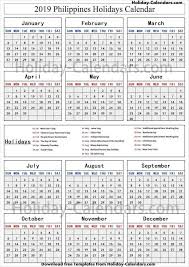 Philippines School Holidays 2019 Hd Image School Holidays Holiday Calendar Philippine Holidays