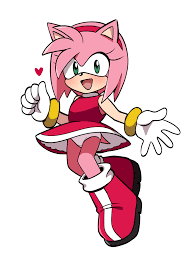 yume yoroi, amy rose, sonic (series), red footwear, 1girl, animal, animal  ears, blush, body fur, boots, bracelet, dress, furry, gloves, green eyes,  hairband, heart, hedgehog, hedgehog girl, jewelry, looking at viewer, open