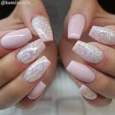 Almost Everyone Loves Glitter On Their Nails If You Re Up For Some Shimmer And Glamour Get Ready To Project And Sh Pink Nails Fake Nails Acrylic Nail Designs