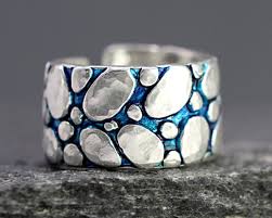 Whether you're looking for a luminous stones or precious stones for. Villa Sorgenfrei Schmuckmanufaktur River Bed Ring Sterling Pebble Stones And Blue Turquoise Water