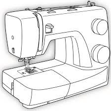 Sewing machine drawing with parts. Sewingmachine Singer 3221 Simple