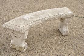 Shop wayfair for the best curved concrete bench. Vintage Cast Concrete Paw Feet French Regency Style Curved Garden Bench At 1stdibs